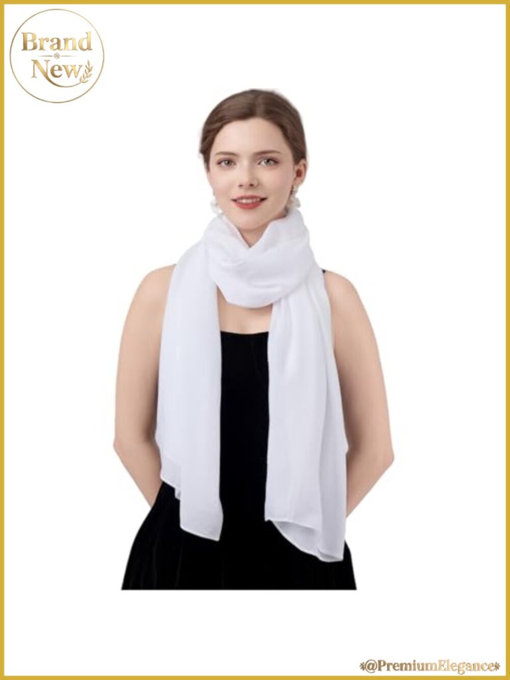 Cotton Blend Solid Scarf Shawl Wrap Large Lightweight for Wedding Evening